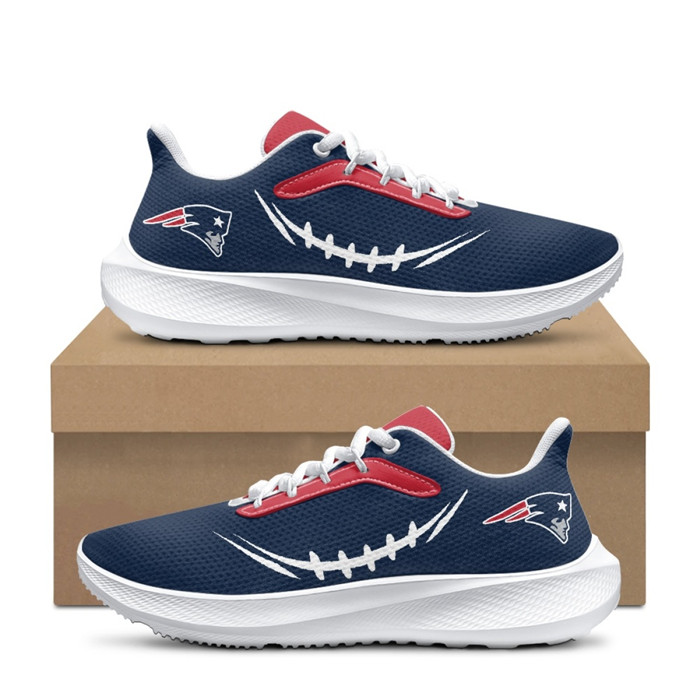 Women's New England Patriots Navy Running Shoe 001